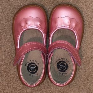 Livie & Luca Pink Ruche Mary Janes toddler girls